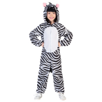 Child Costume Zebra Fleece Onesie Age 10-12 Years