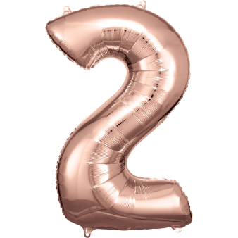 Large Number 2 Rose Gold Foil Balloon N34 Packaged 92 cm x 57 cm Large Number 2 Rose Gold Foil Balloon N34 Packaged 92 cm x 57 cm