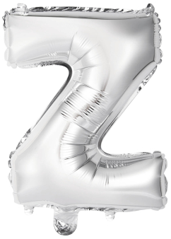 Mini Letter Z Silver Foil Balloon N16 Packaged 32 cm x 26 cm