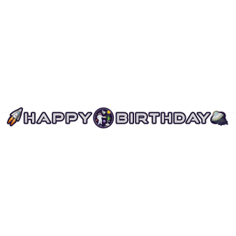 Letter Banner Space Party Paper 192 x 12 cm Letter Banner Space Party Paper 192 x 12 cm