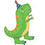 SuperShape Dino-Mite Party Foil Balloon P35 Packaged 66 cm x 86 cm