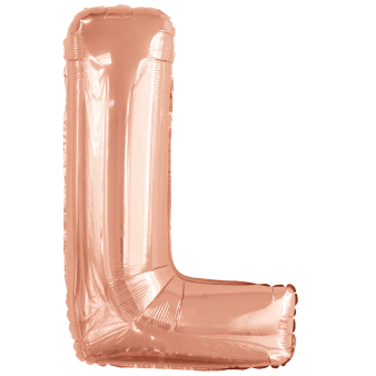 Large Letter L Rose Gold Foil Balloon N34 Packaged 85 cm x 56 cm