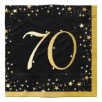 16 Napkins 70 Starlight Birthday 33 x 33 cm