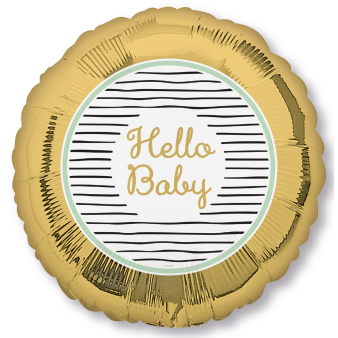 Standard Hello Baby Foil Balloon S40 Packaged 43 cm