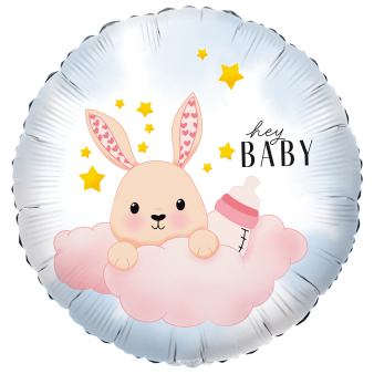Standard - Hey Baby Bunny - ENG Foil Balloon RP40 Packaged 45 cm