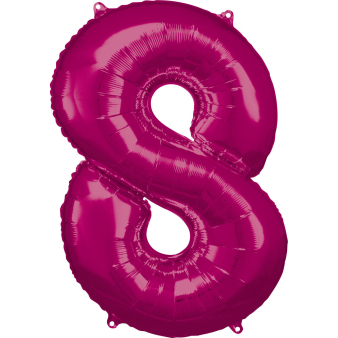 Large Number 8 Pink Foil Balloon N34 Packaged 86 cm x 57 cm Large Number 8 Pink Foil Balloon N34 Packaged 86 cm x 57 cm