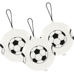3 Latex Balloons Punch Balls Soccer 35.5 cm / 14"