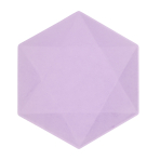6 plates hexagonal Vert Decor, 26,1x22,6cm, purple
