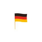Flag Germany w.rod 50x70 cm