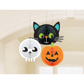 Honeycomb Decoration Hallo-ween Friends 3pc