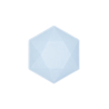 6 bowls hexagonal Vert Decor, 15,8 x 13,7cm, blue
