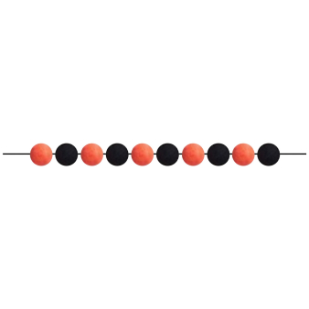 Pom Pom Garland Black Orange