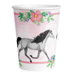 8 Cups Beautiful Horses Paper 250 ml