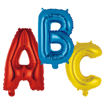 Mini Letter Letter ABC Set School Start Foil Balloon N16 Packaged 30 cm x 40 cm