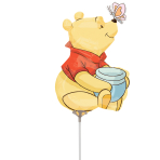 Mini Shape Winnie the Pooh Full Body Foil Balloon A30 airfilled 20 cm x 33 cm