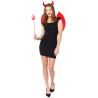Adults Accessory Kit Foil Devil Wings with Headband and Trident  Onesize