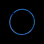 Glow Necklace Blue Plastic 56 cm