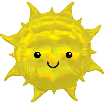 SuperShape Holographic Iridescent Sun Foil Balloon P40 Packaged 68 cm x 68 cm