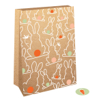 4 Paper Bags Easter Bunny 15 x 21 x 6 cm