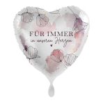 Standard Forever in our Hearts Foil Balloon PL40 Packaged 45 cm