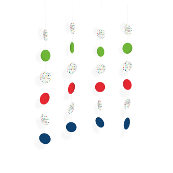 4 String Decoration Confetti Birthday Paper 130 cm 4 String Decoration Confetti Birthday Paper 130 cm
