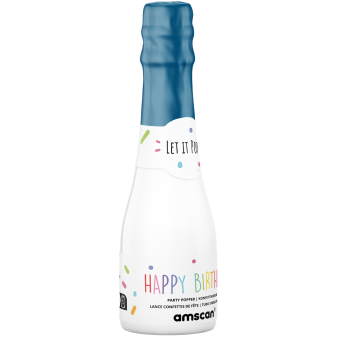 Confetti Popper Bottle Multicolor Round Paper 16cm Blue Bottle Confetti Popper Bottle Multicolor Round Paper 16cm Blue Bottle