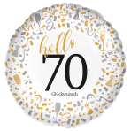 Standard - Hello 70 - GER Foil Balloon RP40 Packaged 45 cm