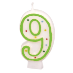 Numeral Candle 9 Height 7.3 cm