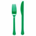 Cutlery Plastic Evergreen 24 Pieces