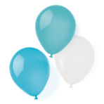 8 Latex Balloons Aqua Glamor 25.4 cm / 10"