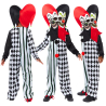 Child Costume Double Headed Jester Clown Age 8-10 Years