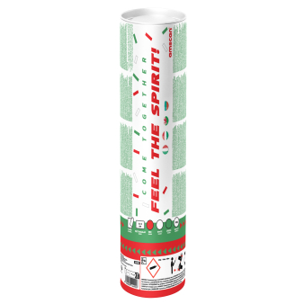 Confetti Cannon paper rectangular green/white/red Confetti Cannon paper rectangular green/white/red