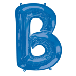 SuperShape Letter B Blue Foil Balloon L34 Packaged 58cm x 86cm