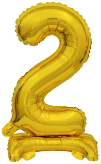 Mini Number 2 Gold Foil Balloon N16 Packaged 39 cm x 22 cm Mini Number 2 Gold Foil Balloon N16 Packaged 39 cm x 22 cm