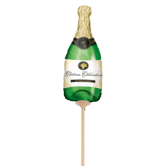 Mini Shape Bubbly Wine Bottle Foil Balloon A30 Airfilled - Mini Shape Bubbly Wine Bottle Foil Balloon A30 Airfilled -