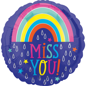 Standard Miss You Raindrops Foil Balloon S40 packaged Standard Miss You Raindrops Foil Balloon S40 packaged