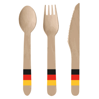 Cutlery All Over Germany Wood (8 Knives, 8 Spoons, 8 Forks) 16.5 cm / 15.9 cm / 15.8 cm Cutlery All Over Germany Wood (8 Knives, 8 Spoons, 8 Forks) 16.5 cm / 15.9 cm / 15.8 cm
