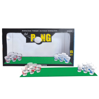 Drinking Game Shot Pong 15 Pieces Plastic / Glass Drinking Game Shot Pong 15 Pieces Plastic / Glass