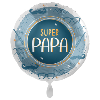 Standard Super Papa Foil Balloon round C40 packaged 43cm