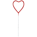 Heart Sparkler XL 26cm Red