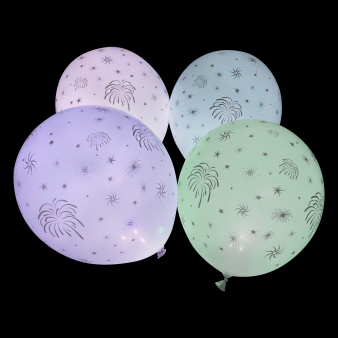 4 Latex Balloons LED Firework 27.5 cm / 11" 4 Latex Balloons LED Firework 27.5 cm / 11"