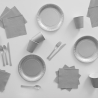 Spoons Plastic Graphite 24 Pieces