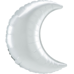 SuperShape Satin White Satin Crescent Foil Balloon P30 Bulk 89 cm