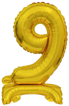 Mini Number 9 Gold Foil Balloon N16 Packaged 36 cm x 22 cm Mini Number 9 Gold Foil Balloon N16 Packaged 36 cm x 22 cm
