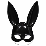 Half Mask Bunny Black One size
