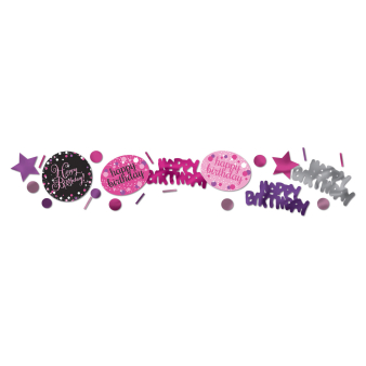 Confetti Happy Birthday Sparkling Celebrations Pink Foil / Paper 34 g Confetti Happy Birthday Sparkling Celebrations Pink Foil / Paper 34 g