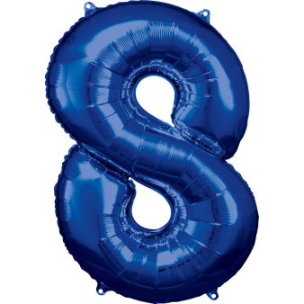 Large Number 8 Blue Foil Balloon N34 Packaged 86 cm x 57 cm Large Number 8 Blue Foil Balloon N34 Packaged 86 cm x 57 cm