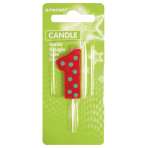 Candle 1 Dots & Stripes Height 7.6 cm