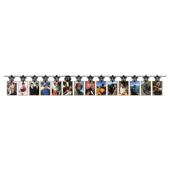 Photo Garland Sparkling Gold Celebrations Paper Personalizable 365 cm Photo Garland Sparkling Gold Celebrations Paper Personalizable 365 cm