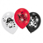 6 Latex Balloons Pirate 22.8 cm/9"